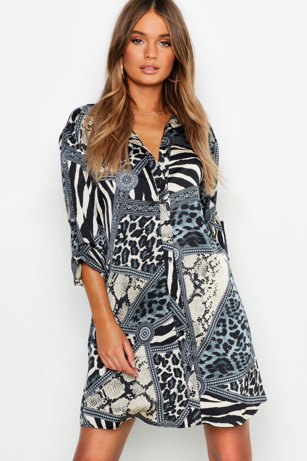 Animal scarf print dress hotsell