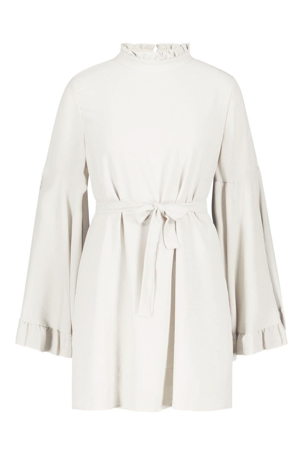 Boho High Neck Wide Sleeve Shift Dress | boohoo USA