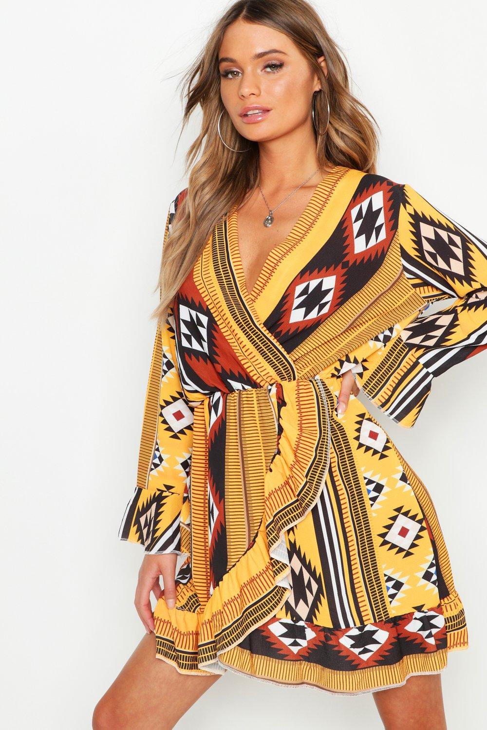 boohoo aztec dress