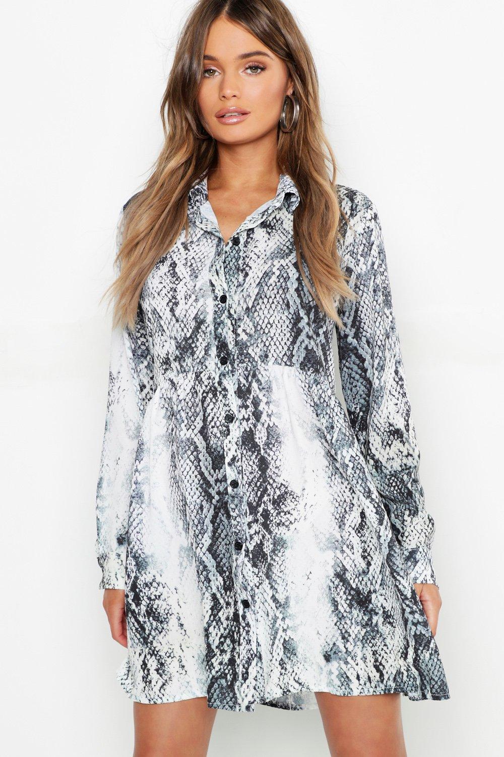 Boohoo snake hot sale print dress