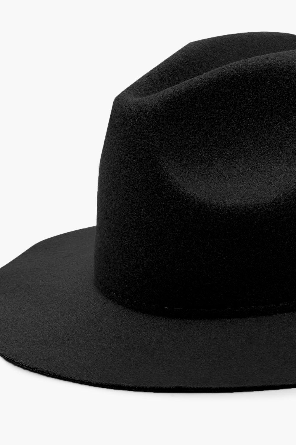 black fedora hat