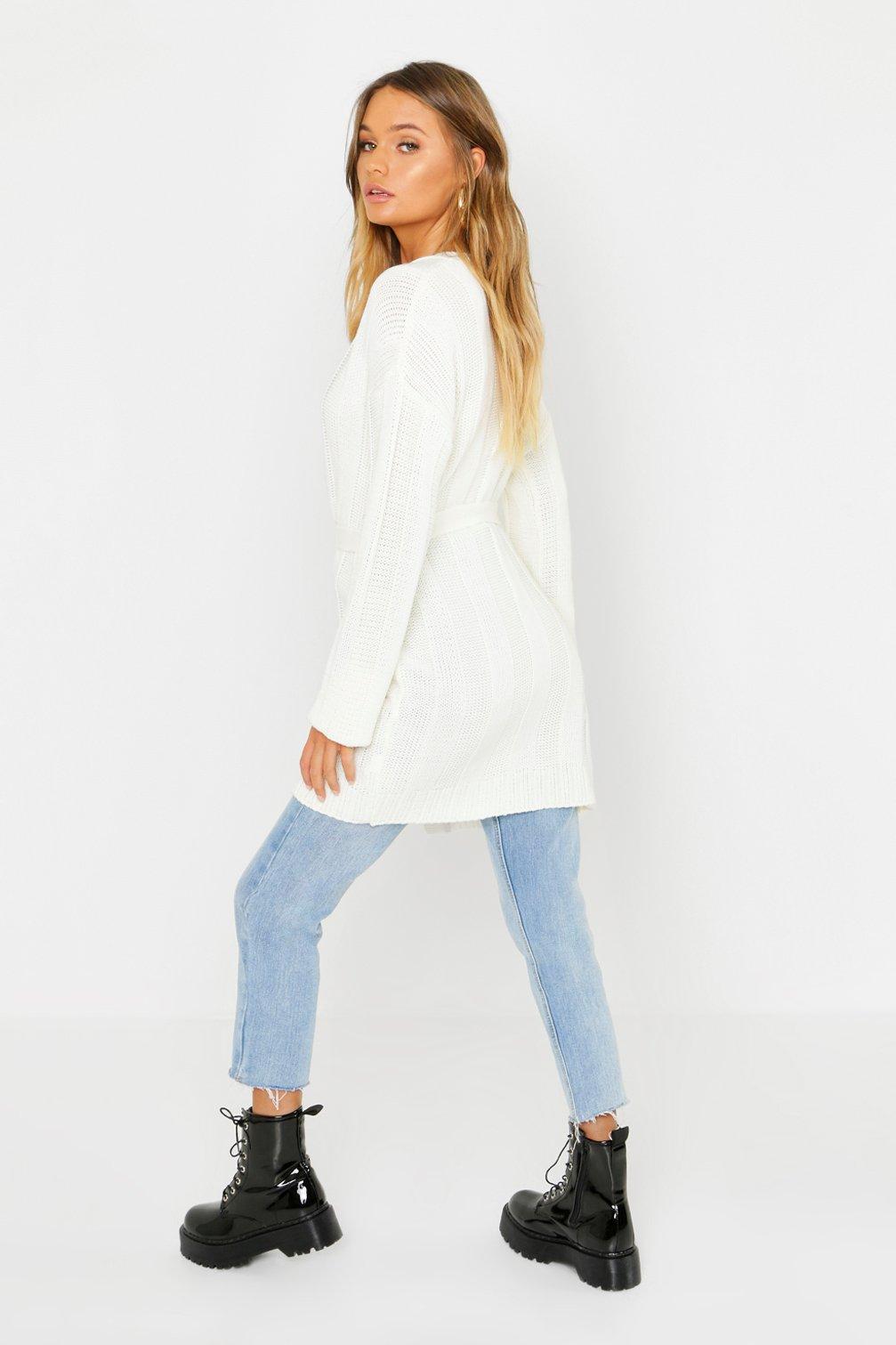 Belted Longline Cardigan