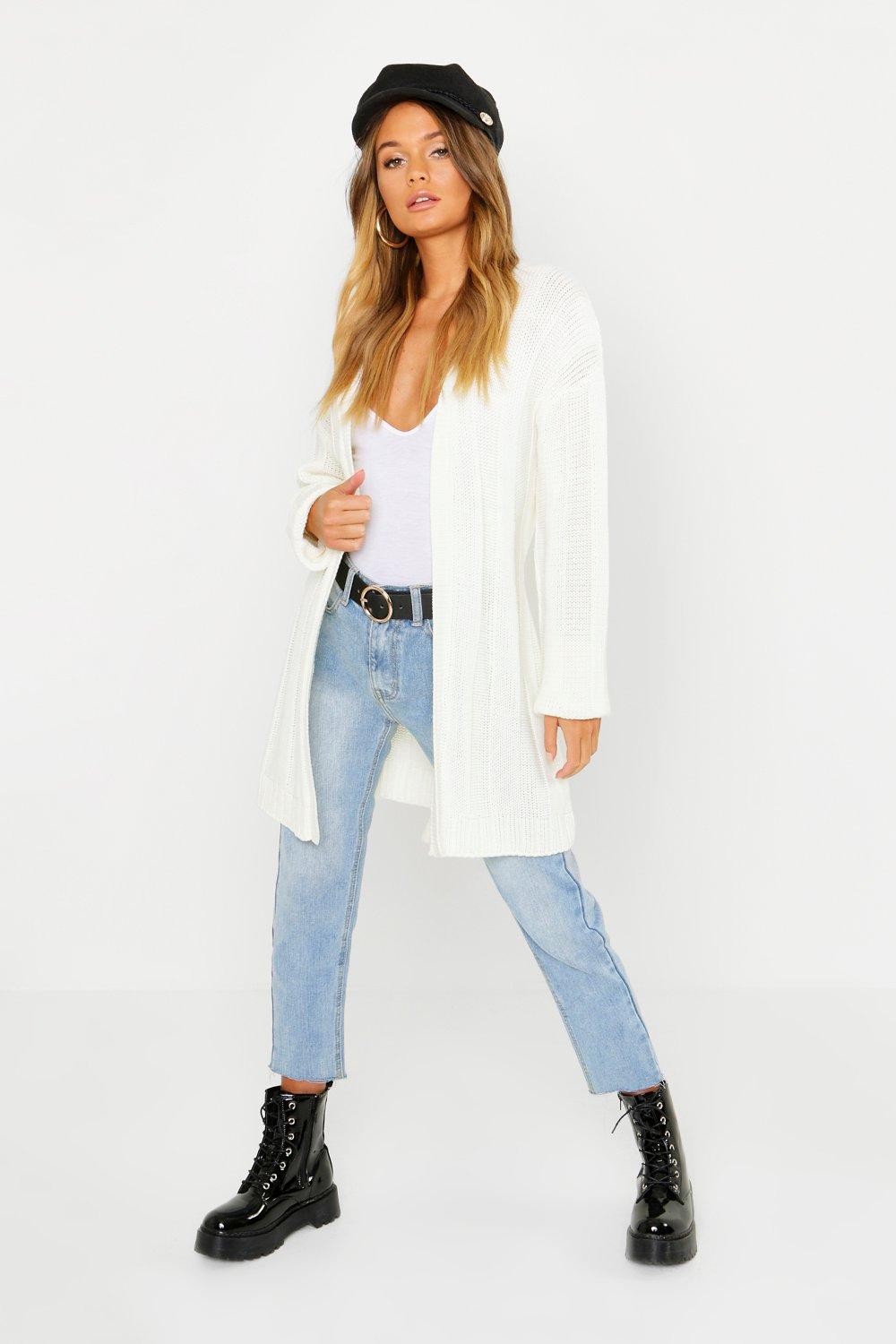 boohoo longline cardigan