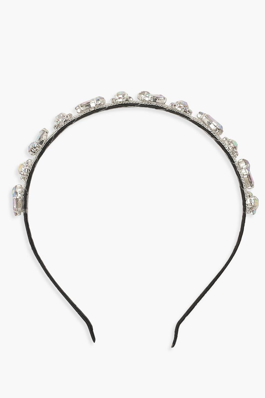 Silver Diamante Embellished Headband image number 1