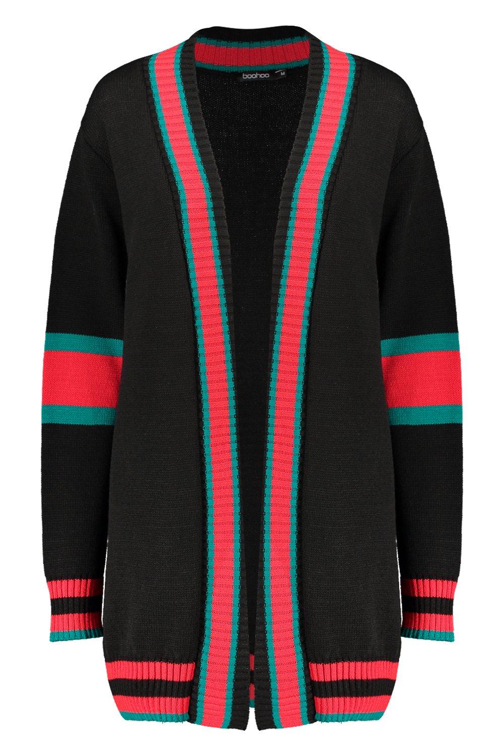 striped oversized cardigan
