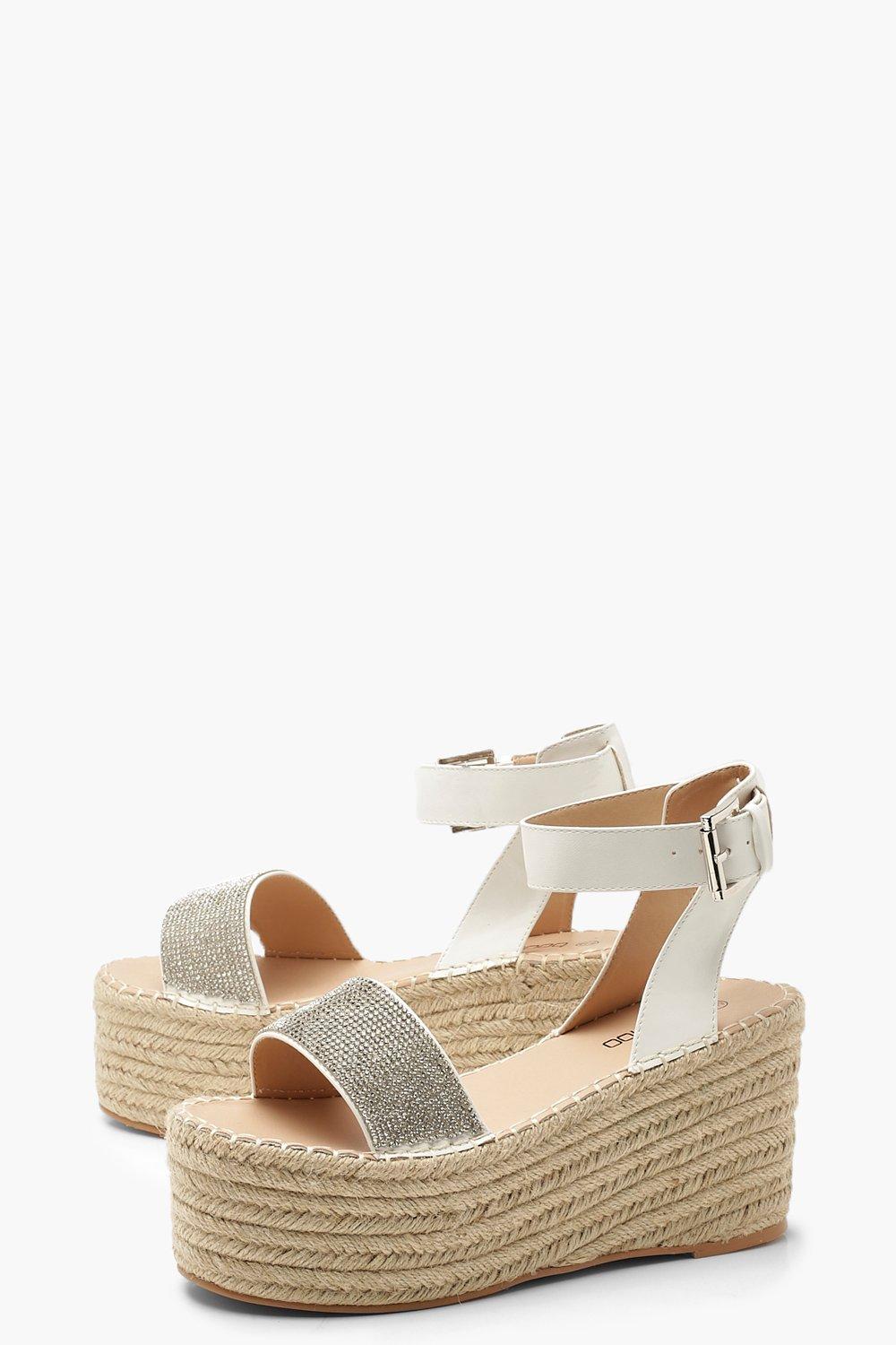 Diamante espadrille store sandals