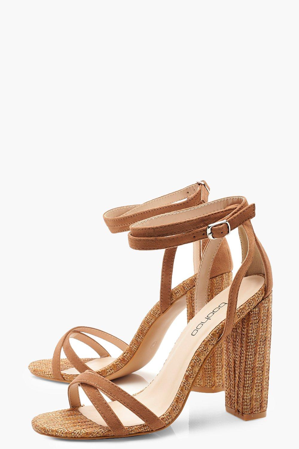 Tan store woven heels