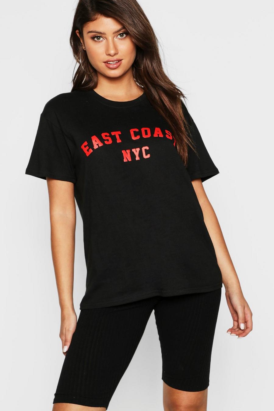 East Coast Slogan T-Shirt image number 1