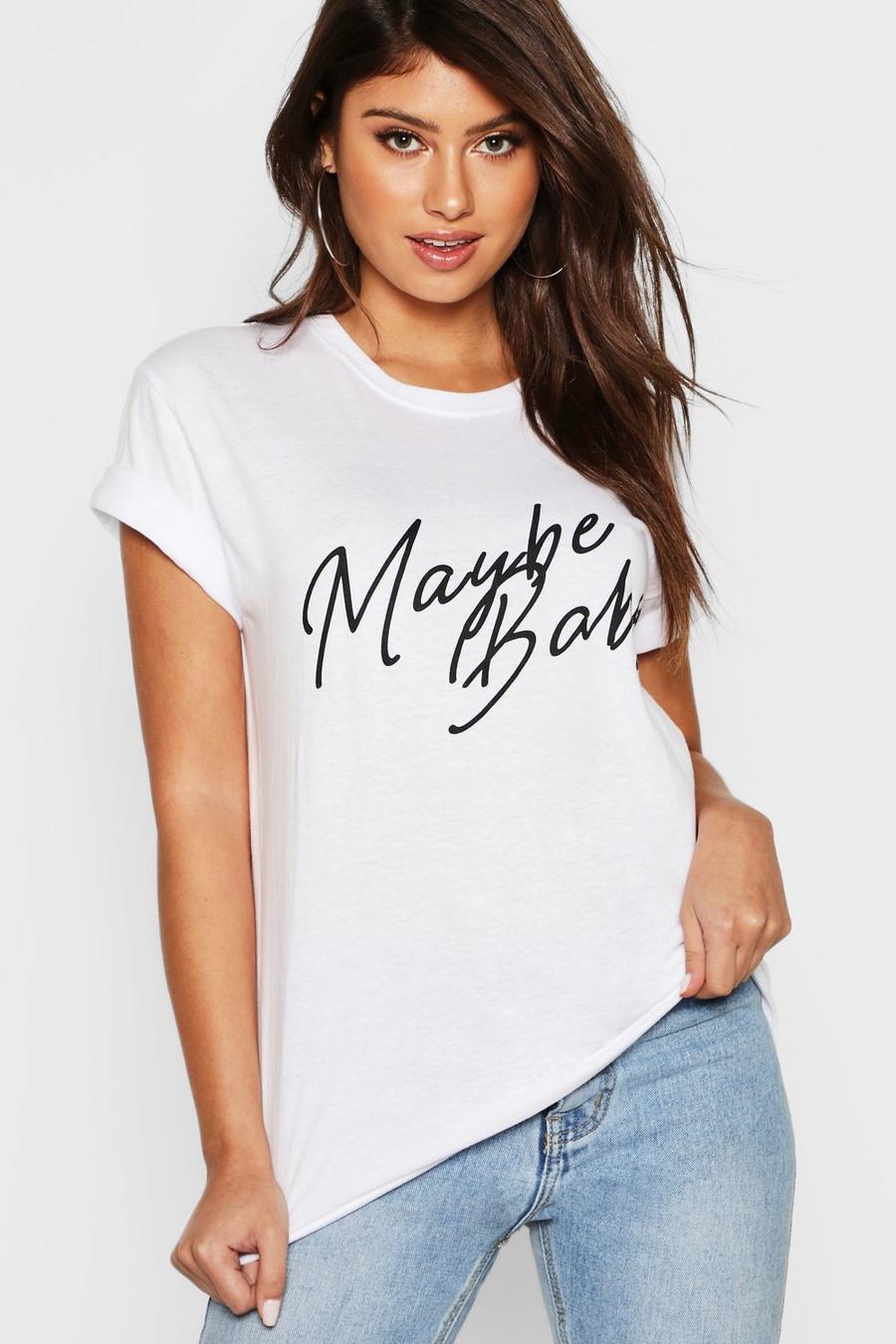 Camiseta con eslogan “Maybe Baby” image number 1