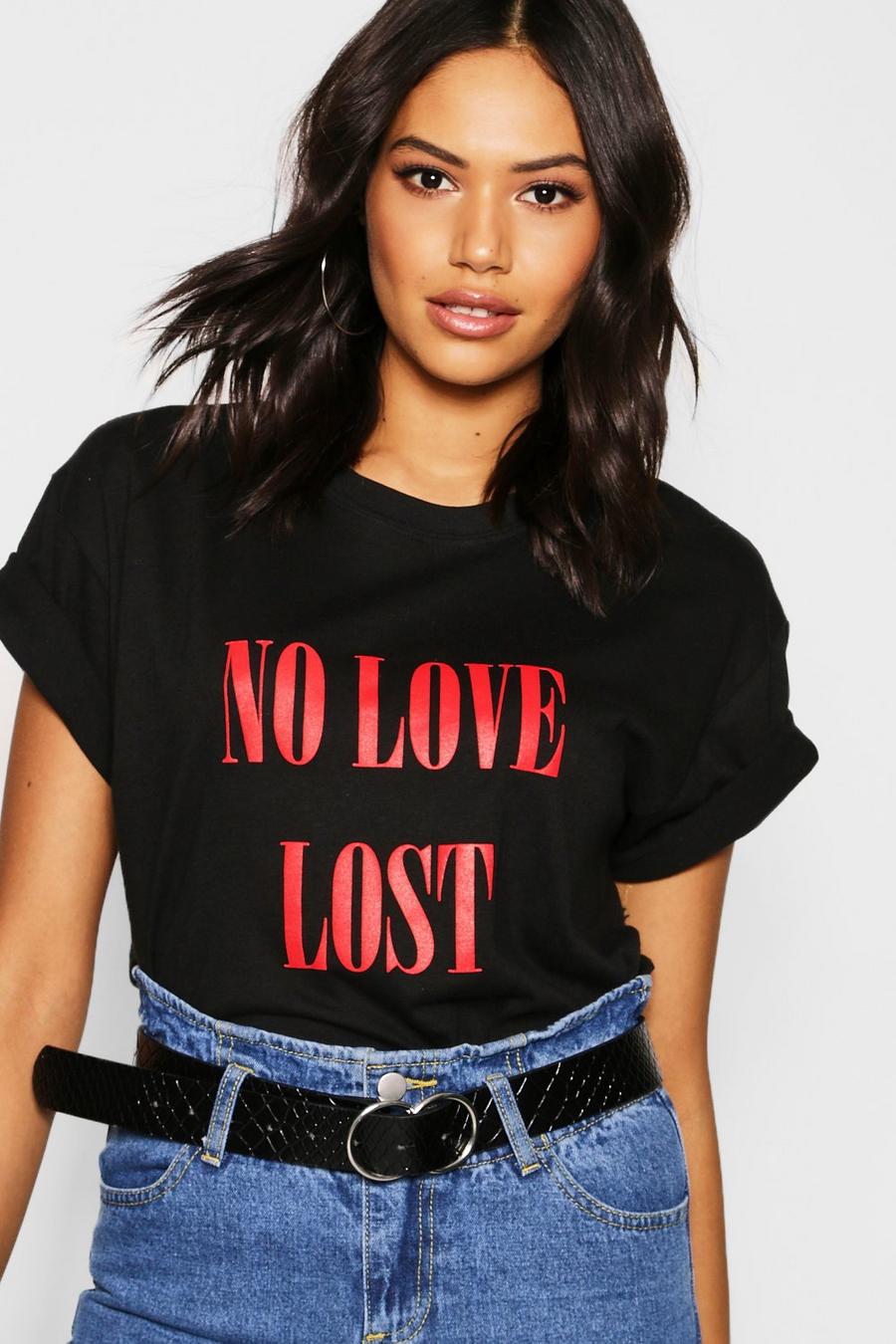 Camiseta con eslogan "No Love Lost" image number 1