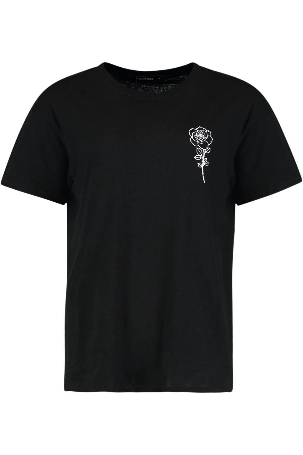 t shirt mit rosen print