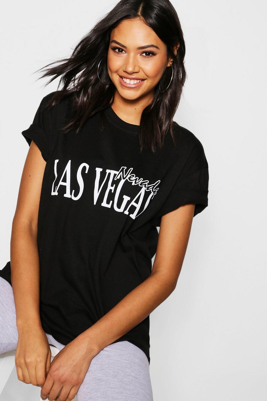 T-Shirt mit ”Las Vegas”-Motiv, Schwarz image number 1