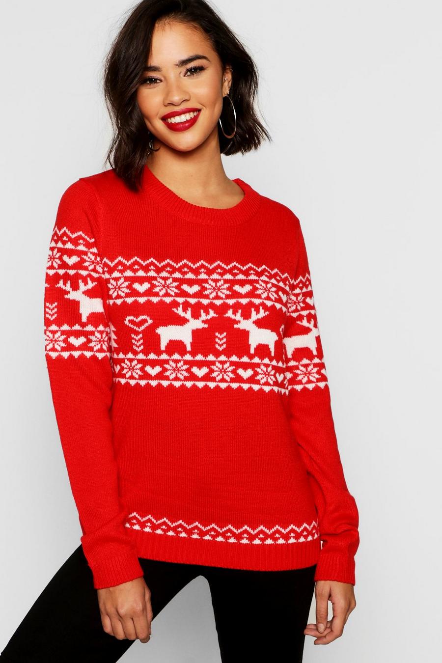 Fairisle Reindeer Christmas Sweater image number 1