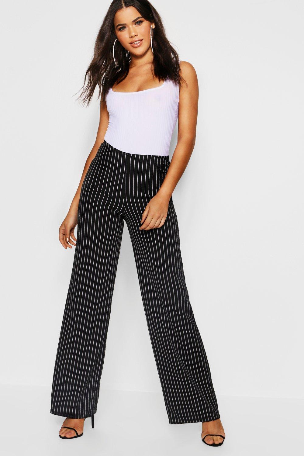 black pinstripe trousers ladies