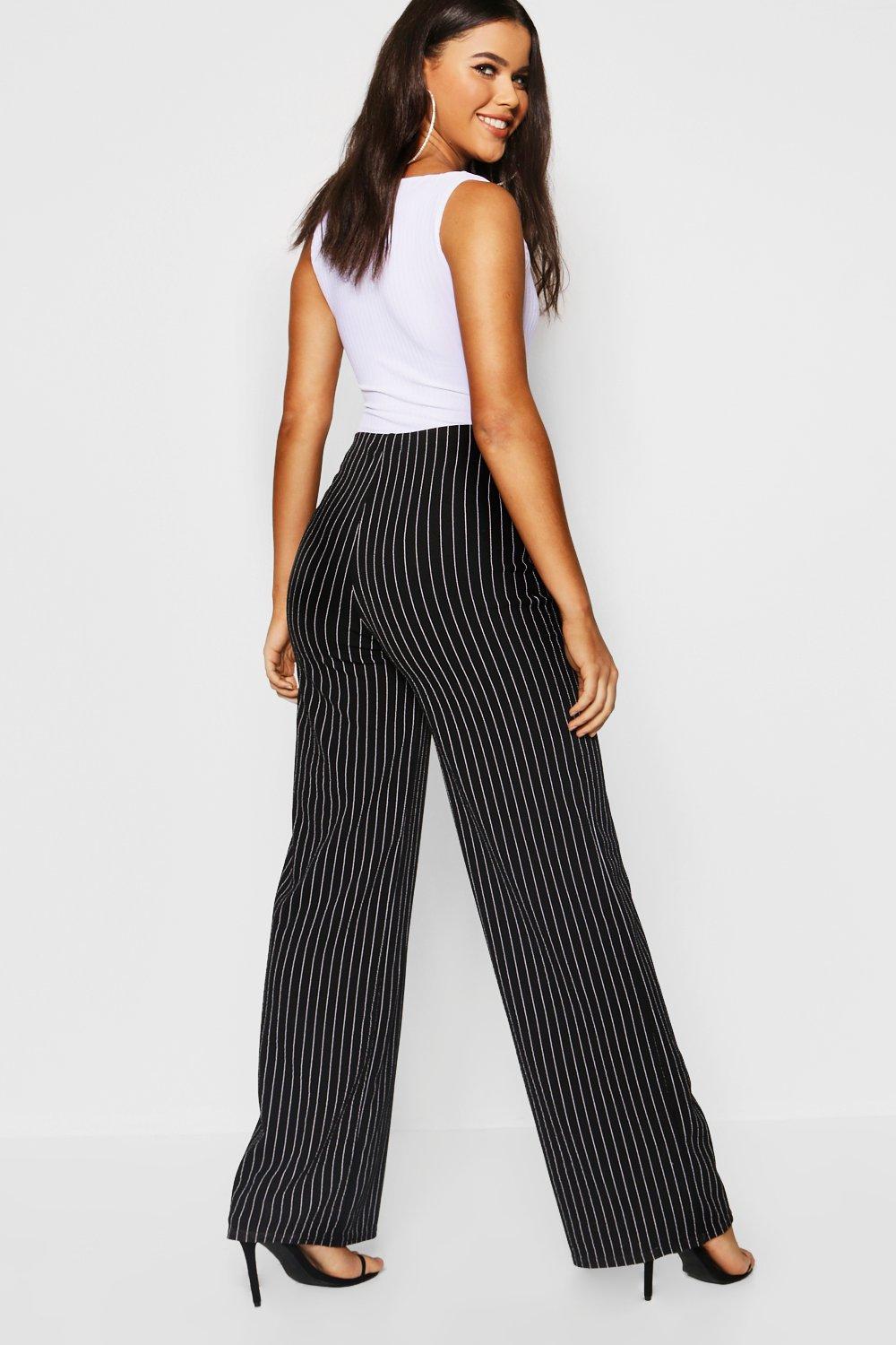 black pinstripe trousers ladies