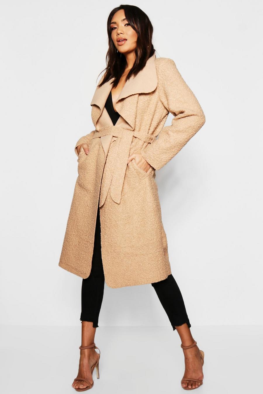 Belted Waterfall Teddy Coat image number 1