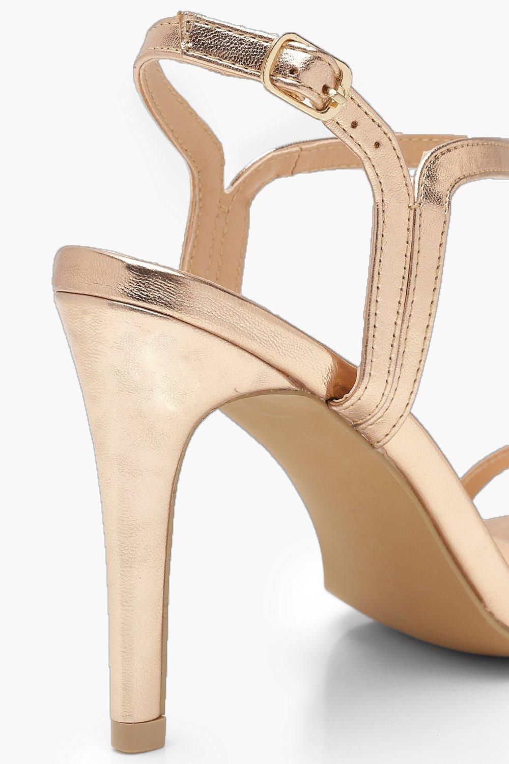 boohoo rose gold sandals