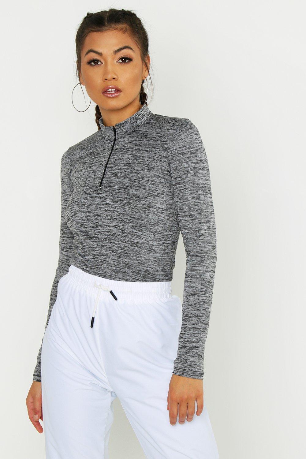 high neck zip up top