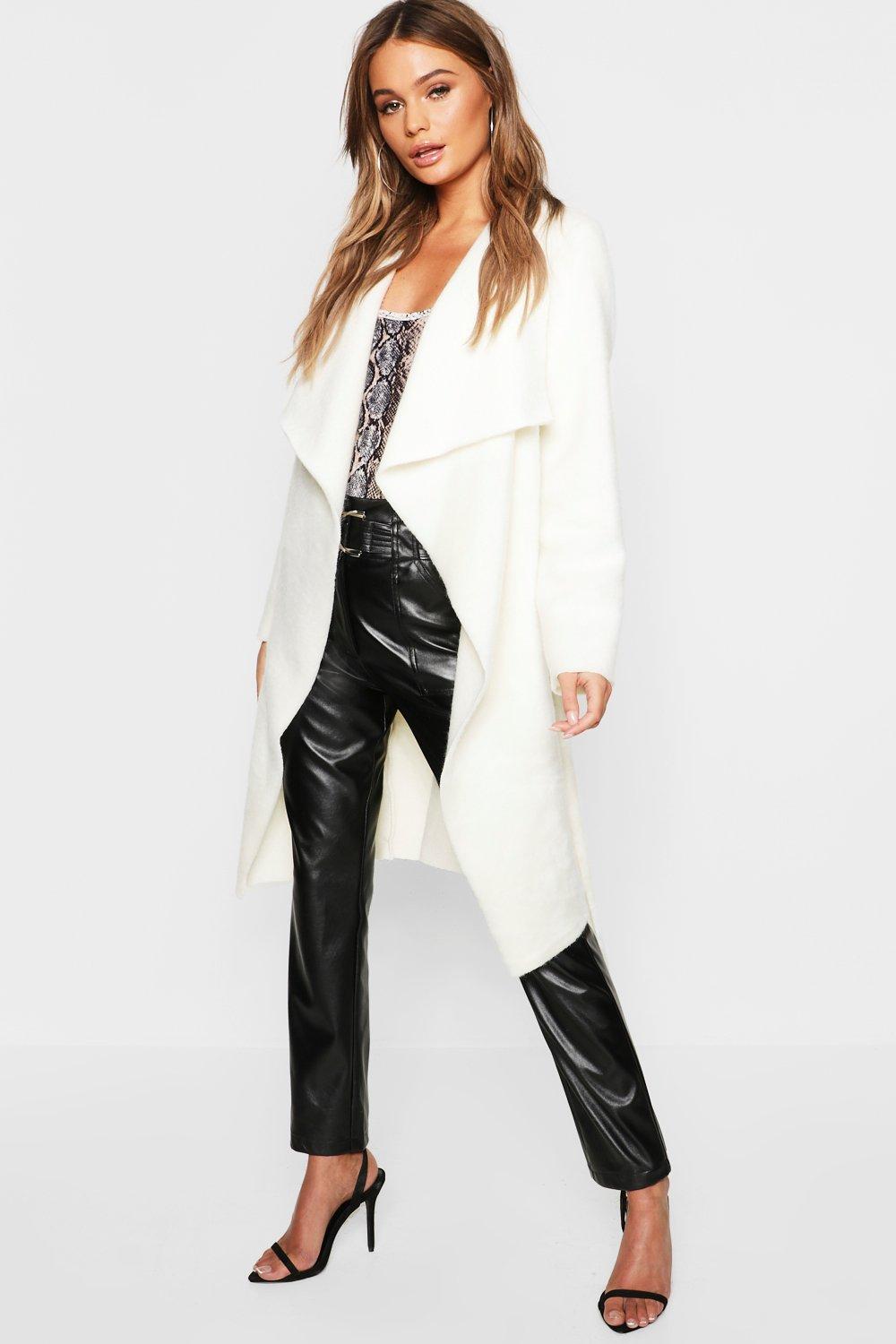 White on sale waterfall coat