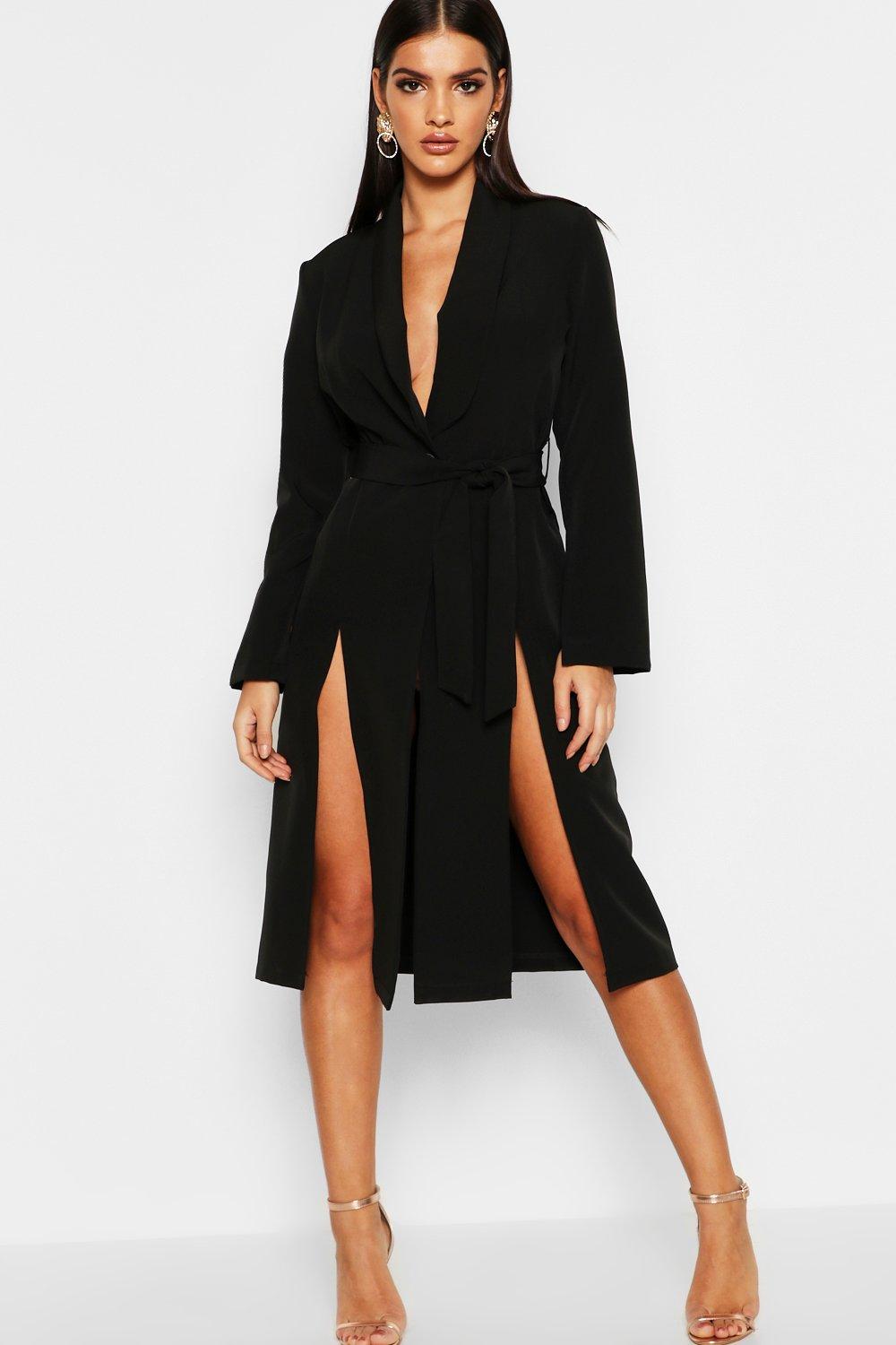 boohoo belted blazer dress