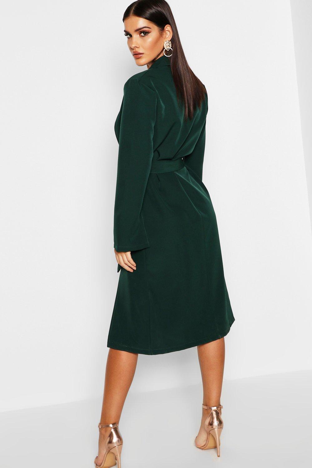 boohoo belted blazer dress