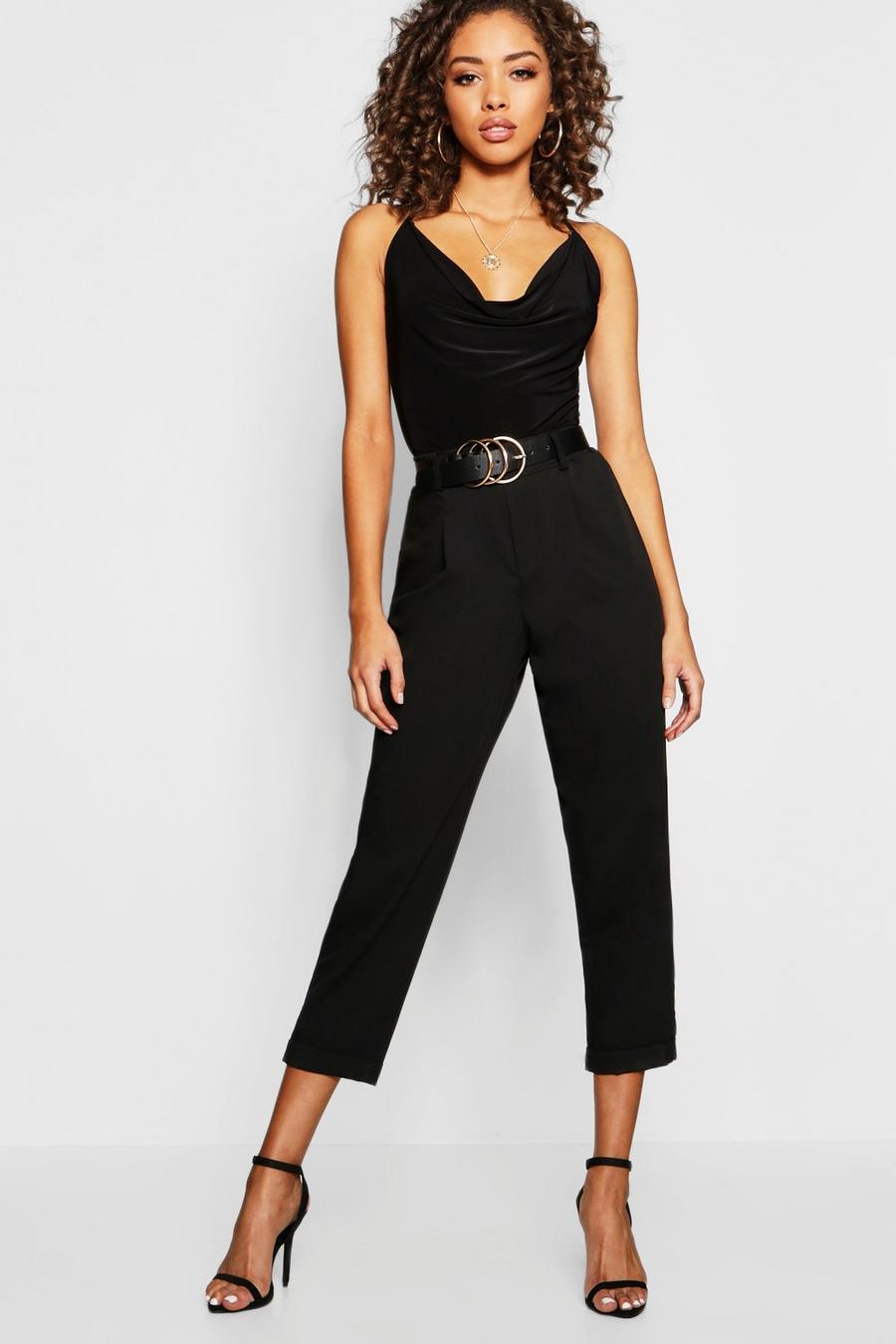 Woven Tailored Slim Fit Crop Pants image number 1
