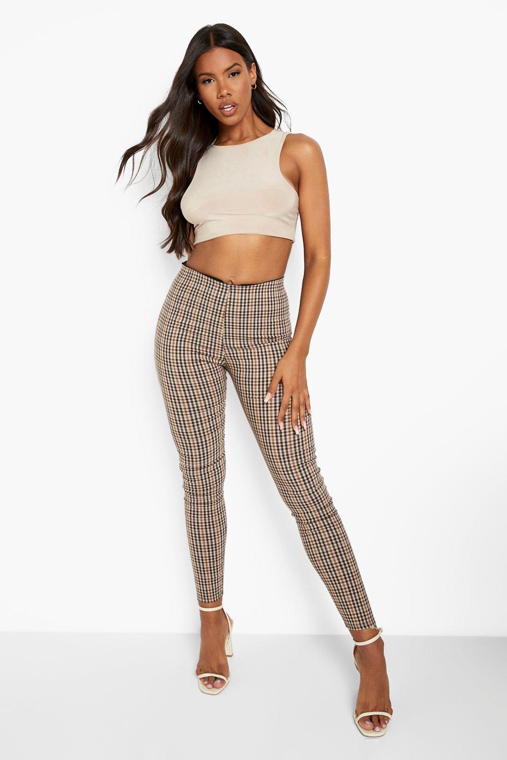 checked joggers womens