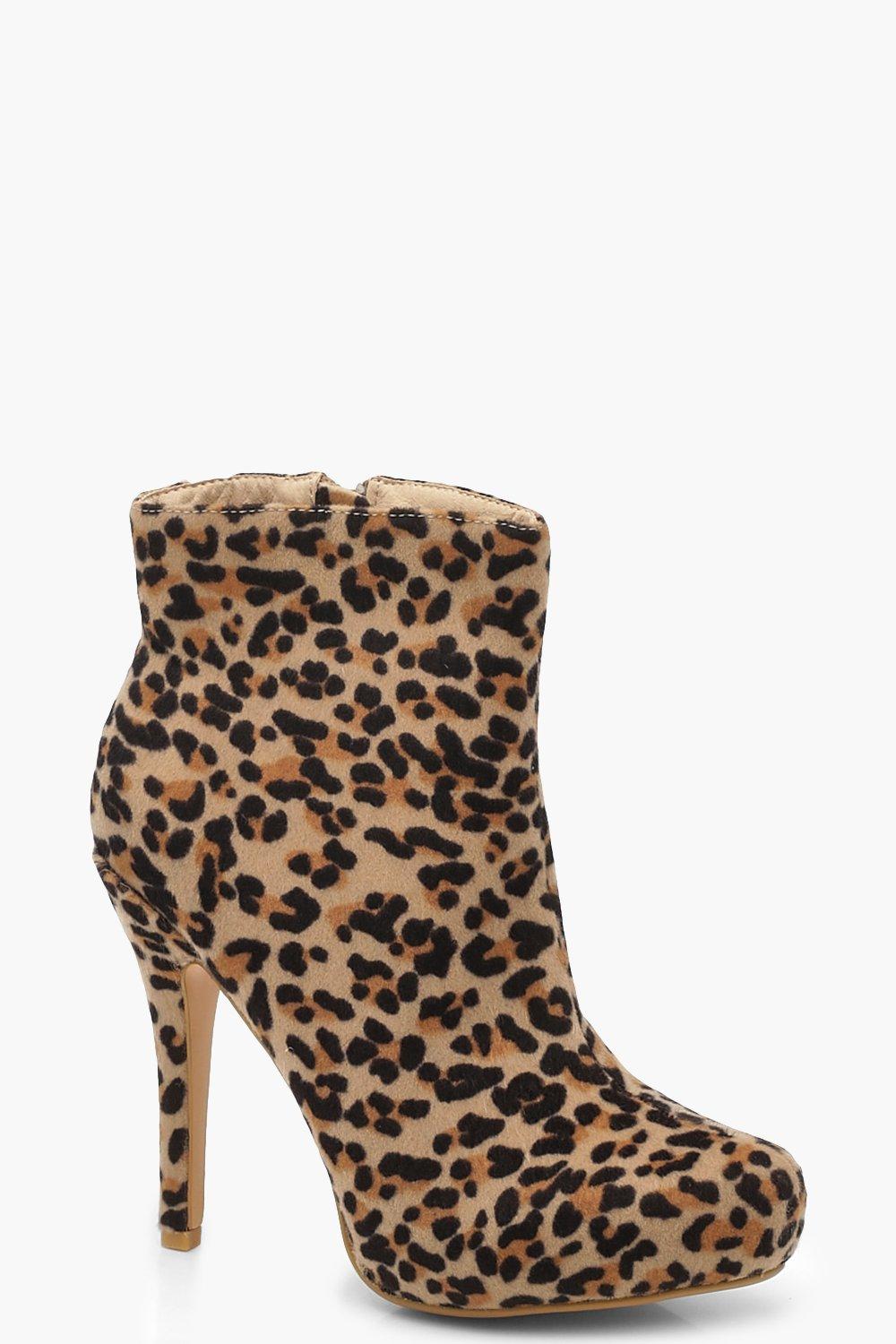 leopard print shoe boots uk