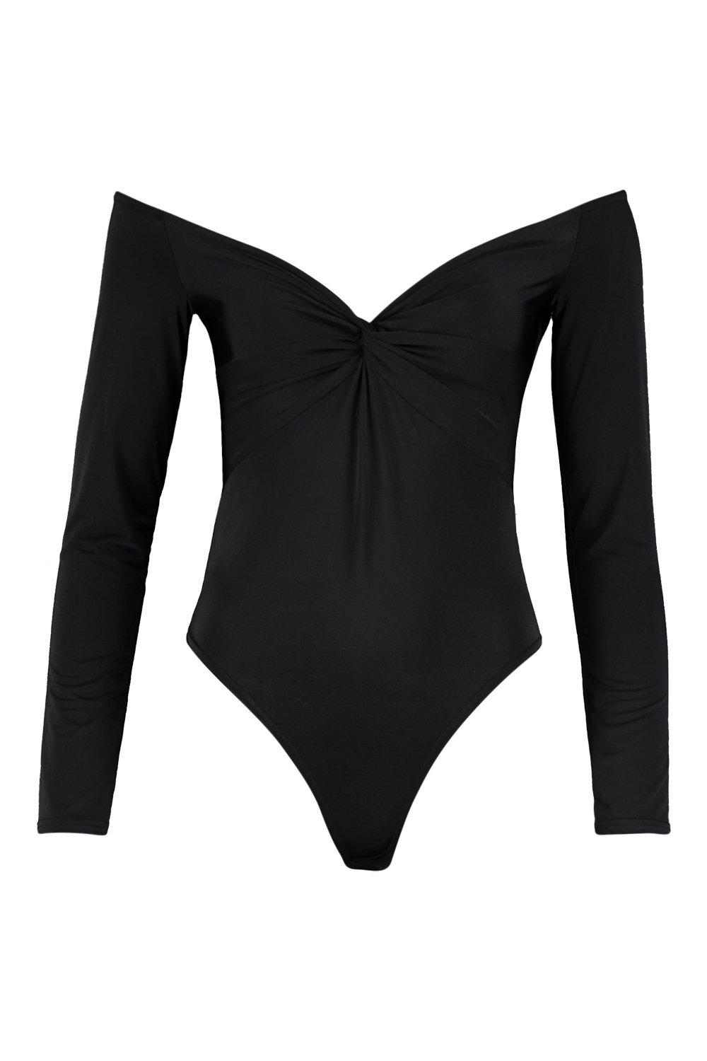 Twist Front Slinky Bodysuit