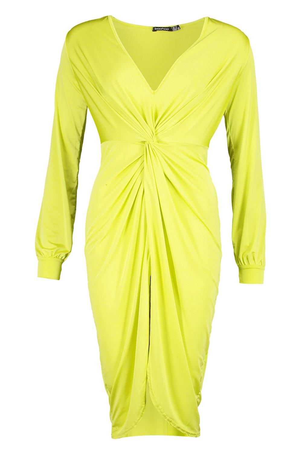 Disco slinky twist front best sale wrap dress