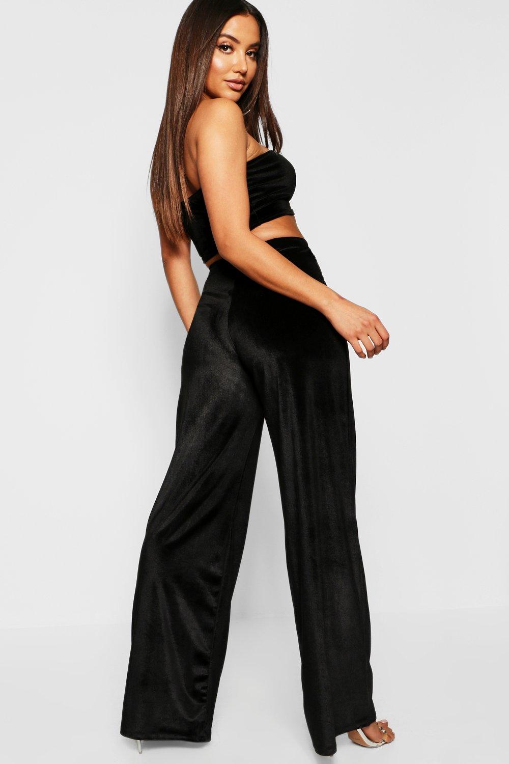 Boohoo hot sale velvet trousers