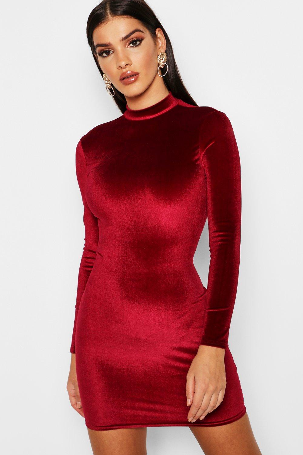 boohoo velvet dress