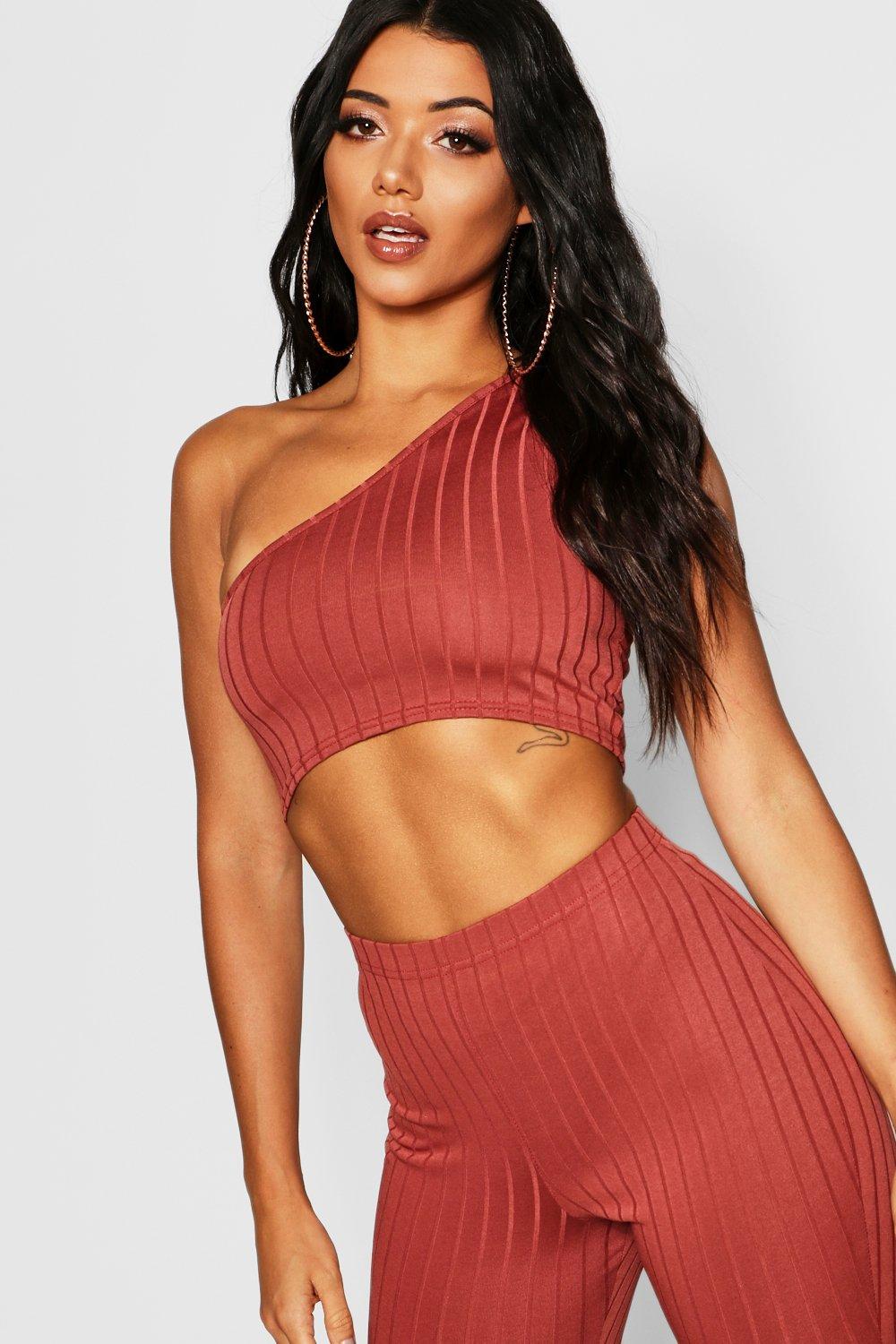 boohoo one shoulder top