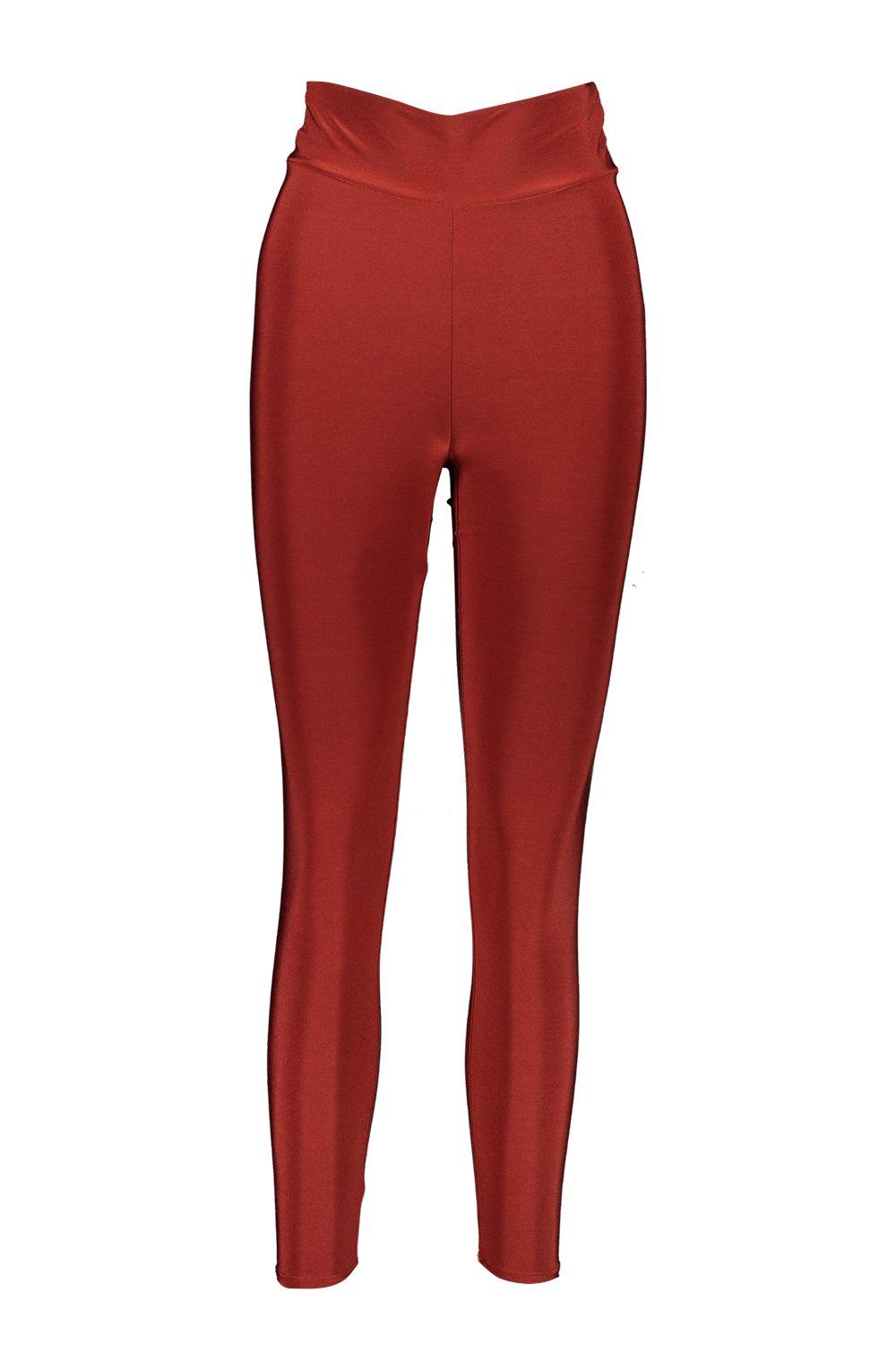 Red disco leggings sales