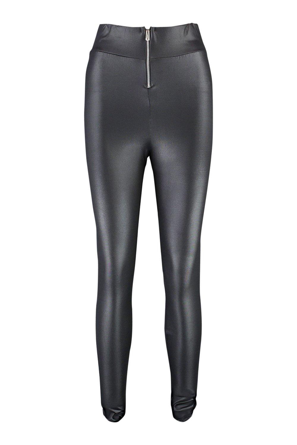 Shiny Black Leggings -  UK