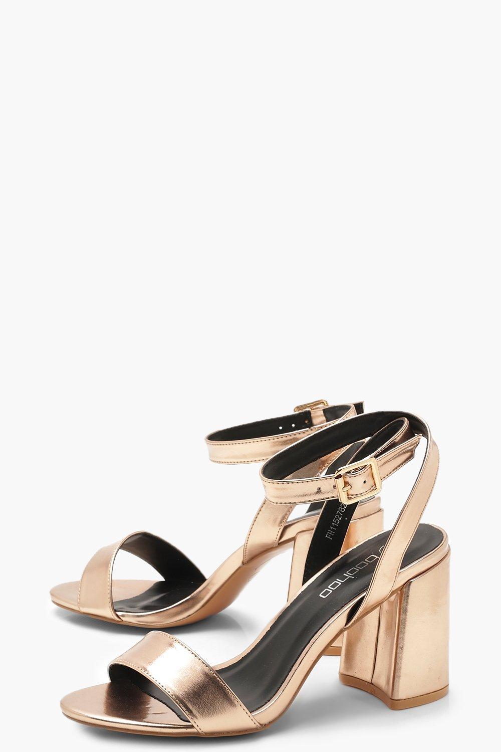 chunky rose gold heels