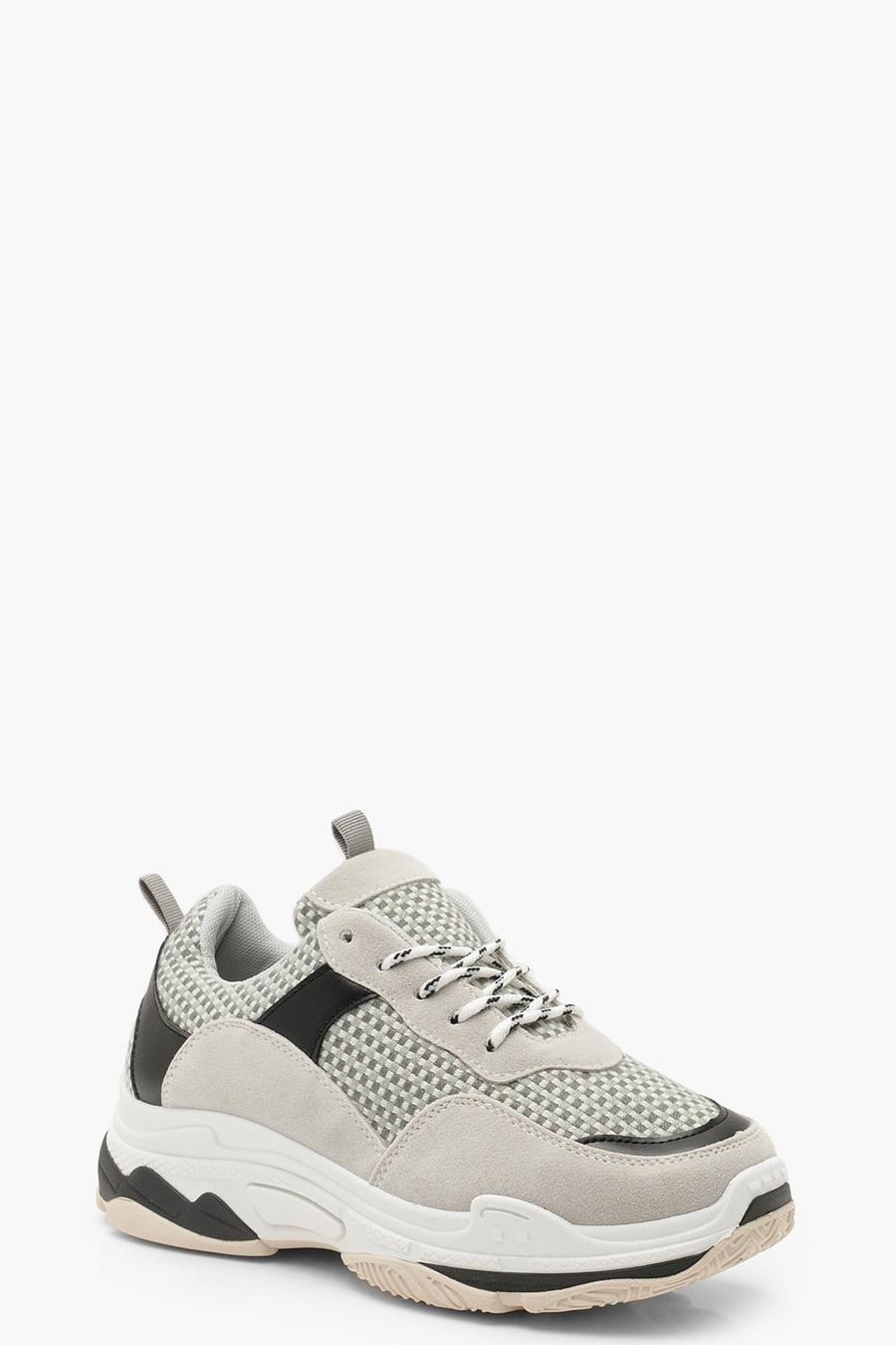 Checkerboard Chunky Trainers image number 1