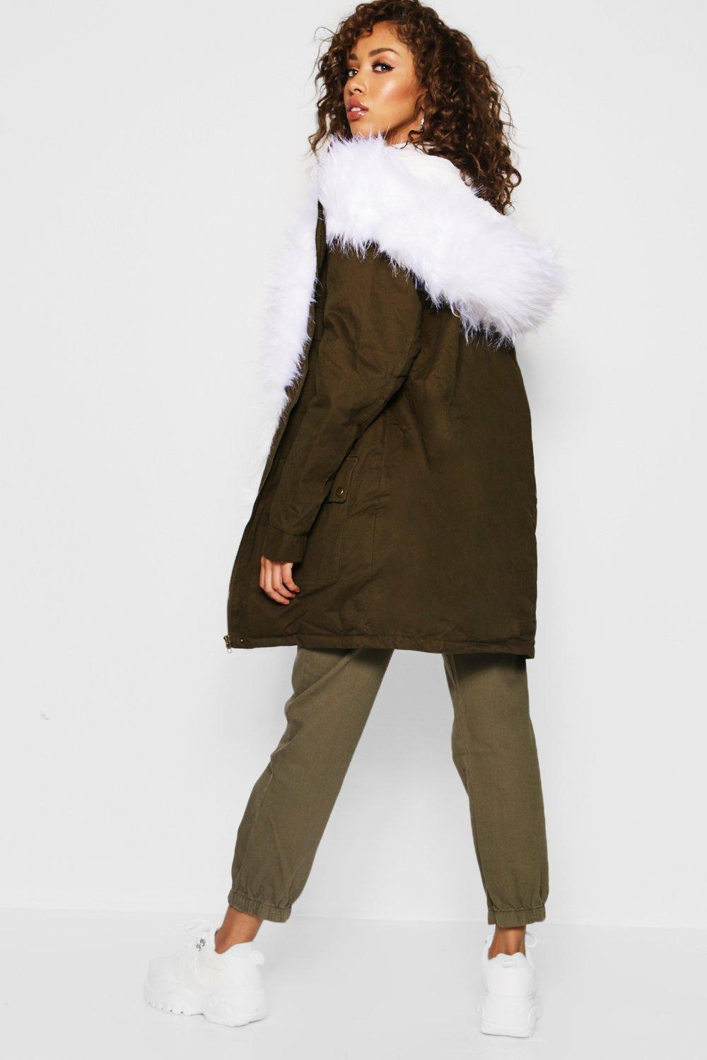 Plus size fur lined coat hotsell