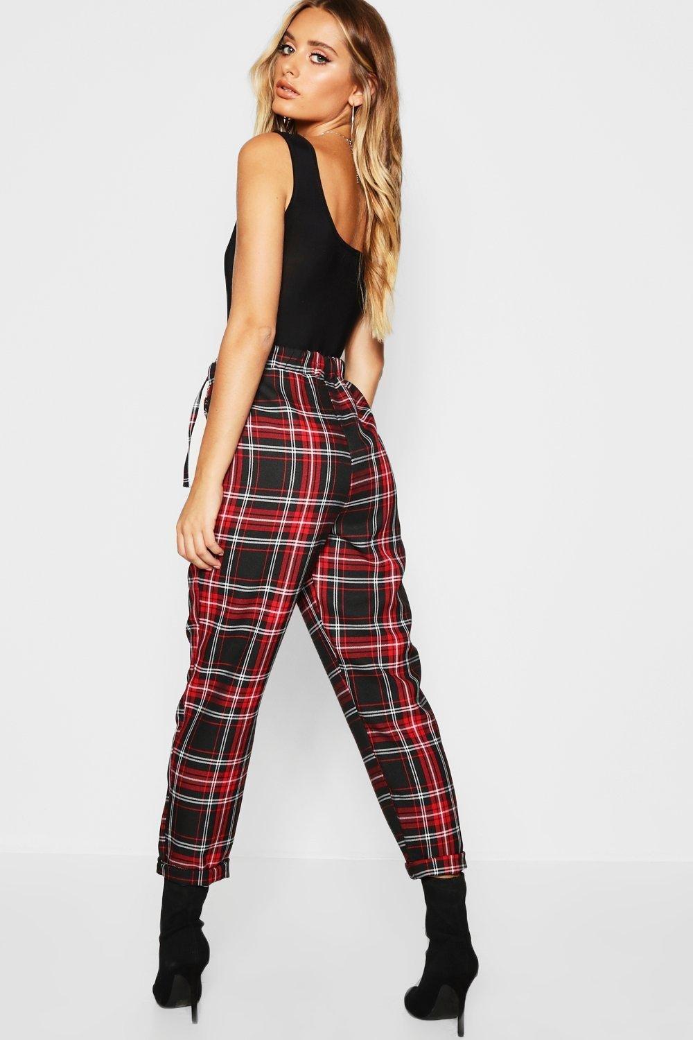 Womens store checkered joggers