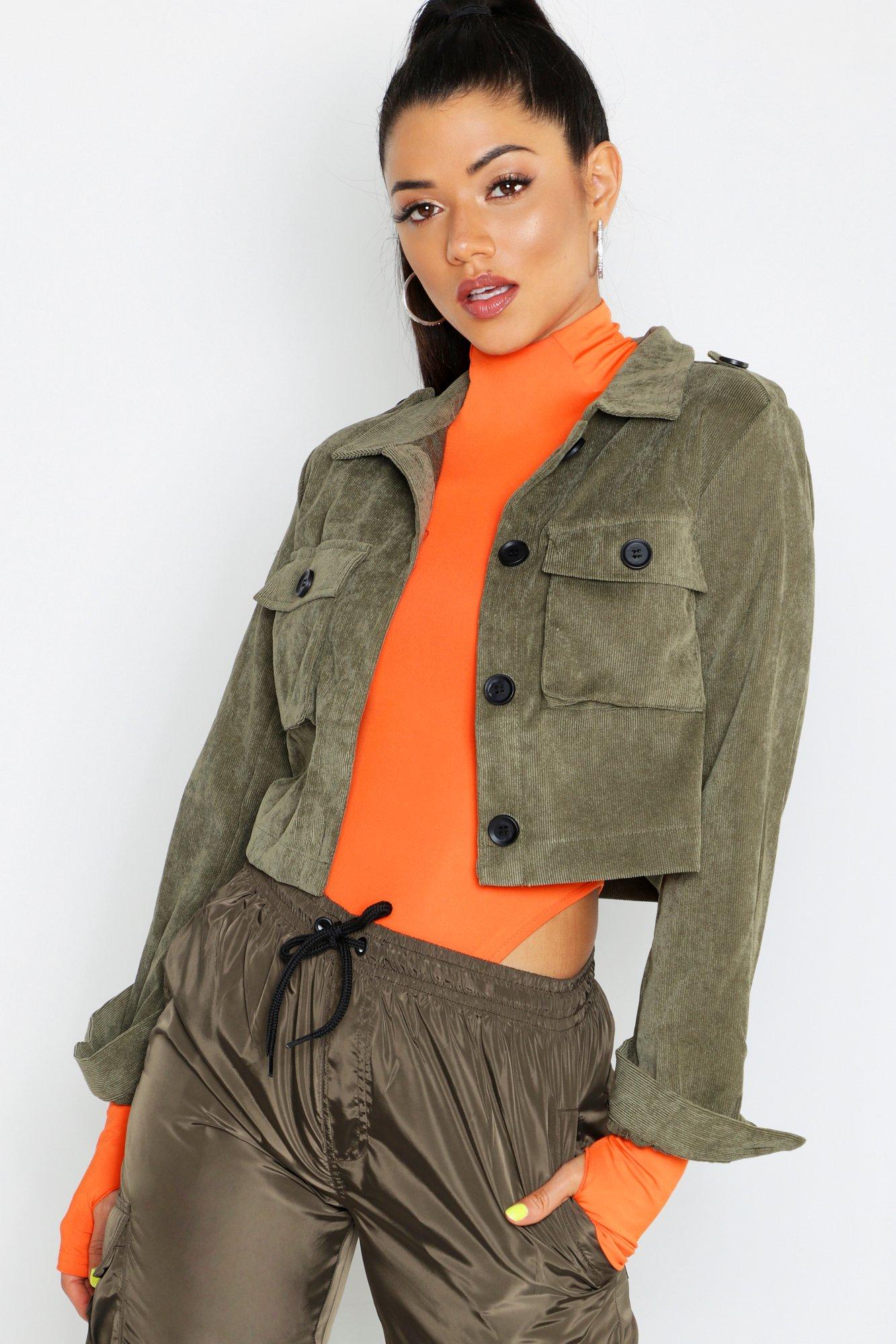 Corduroy Utility Trucker Jacket boohoo NZ