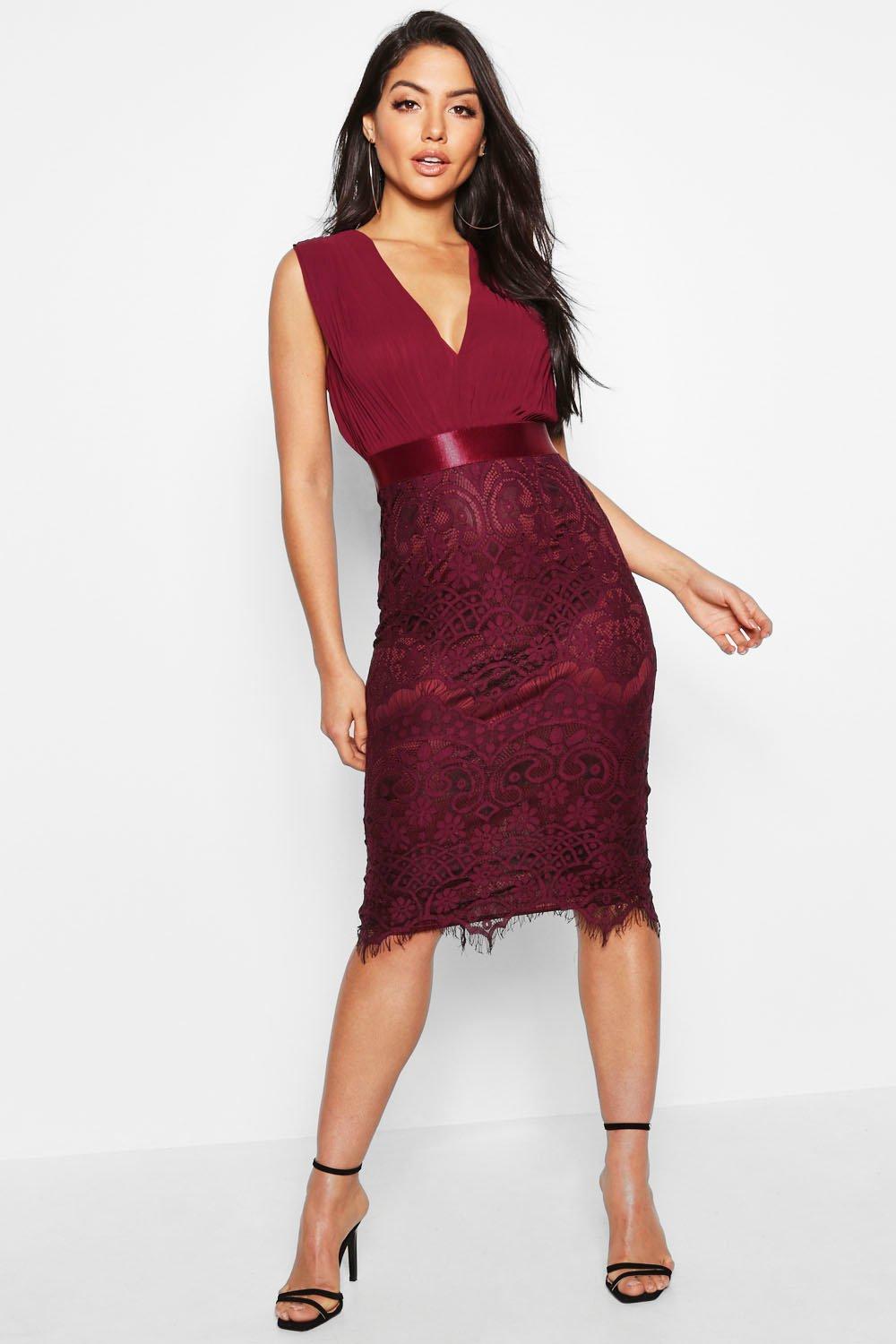 boohoo chiffon dress