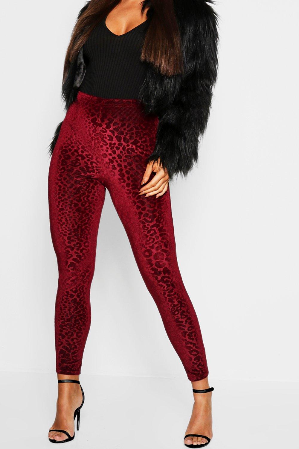 Leopard Velvet Printed Leggings