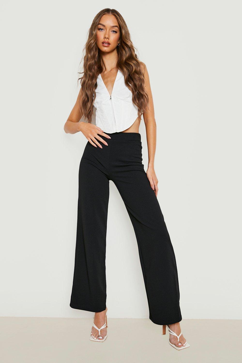 wide leg high rise pants