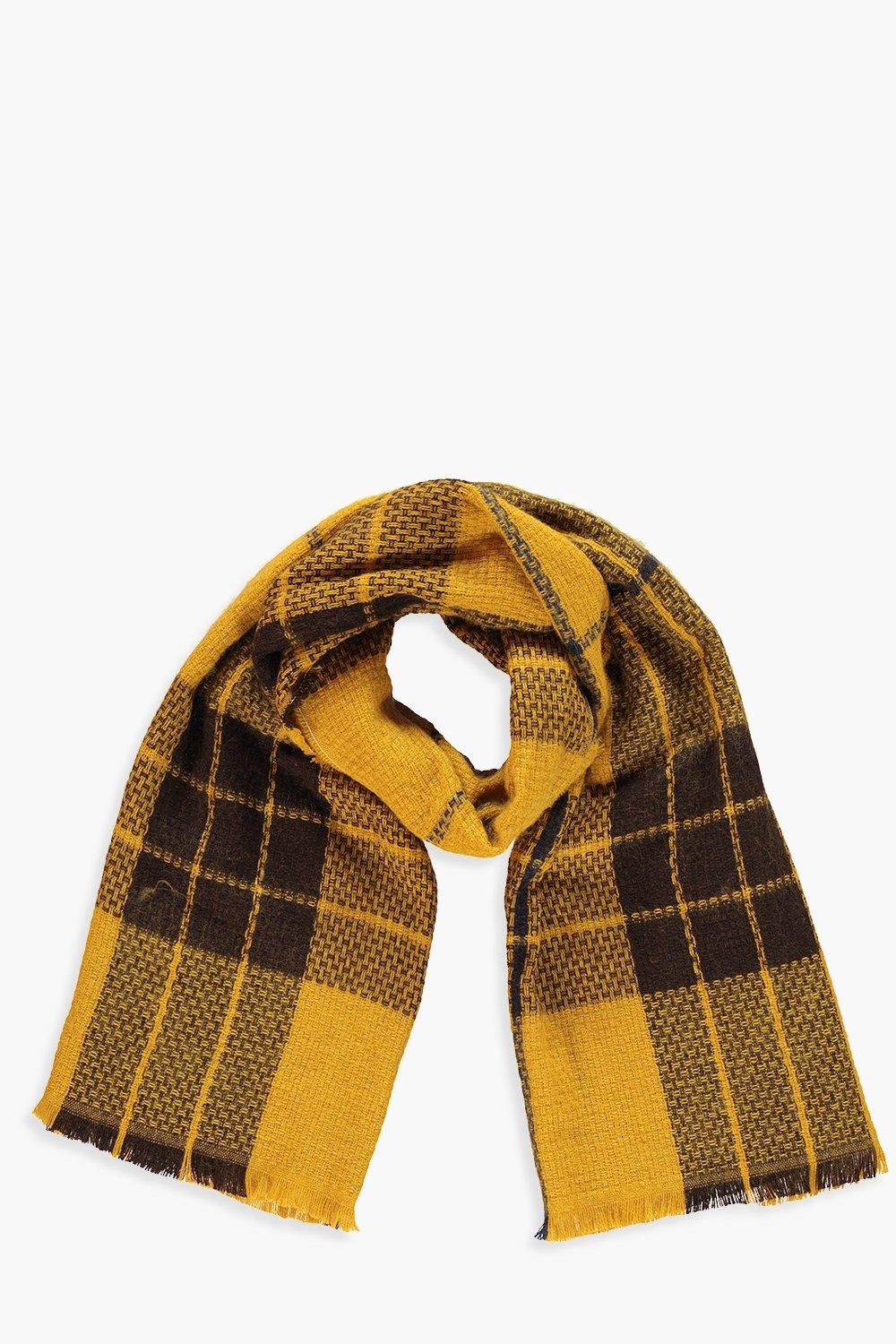 Mustard check clearance scarf