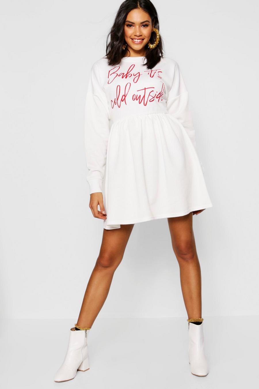 Smok Sweatshirt-Kleid mit Christmas Slogan image number 1
