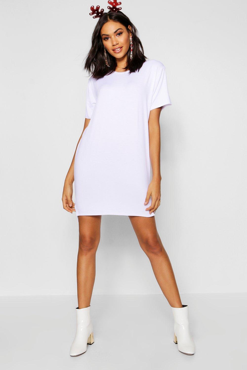 black and white tee shirt dress