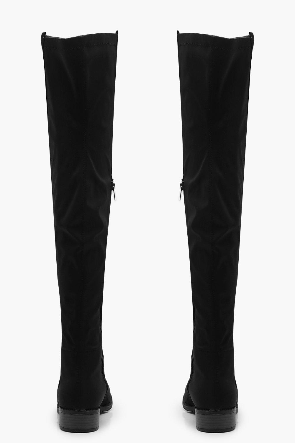 Flat knee high boots wide clearance calf