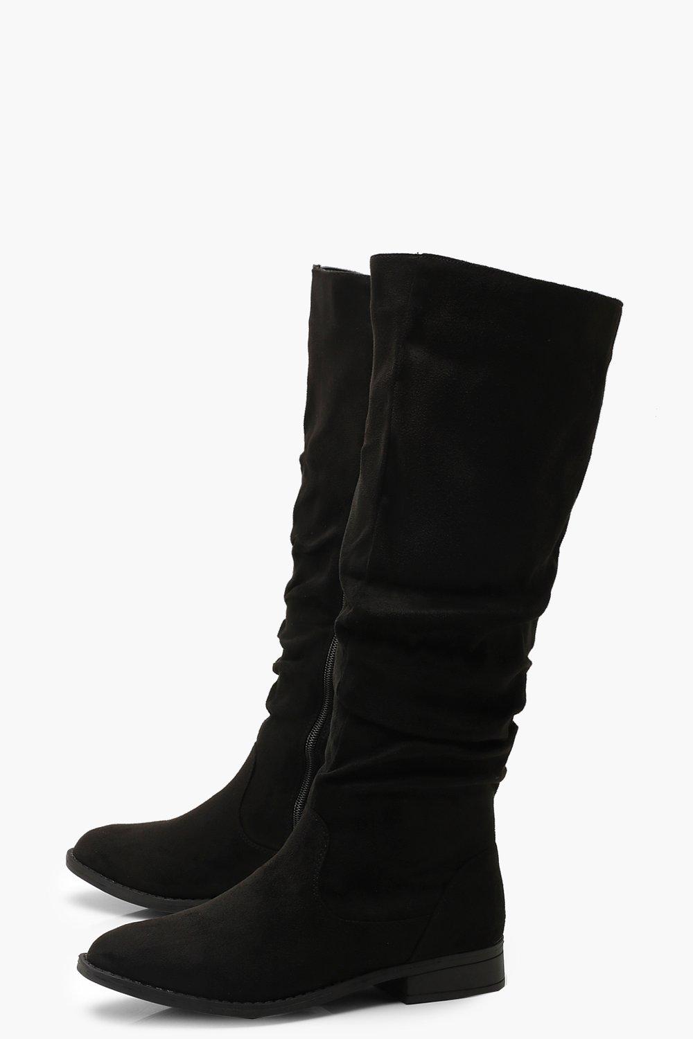 Ruched hotsell flat boots