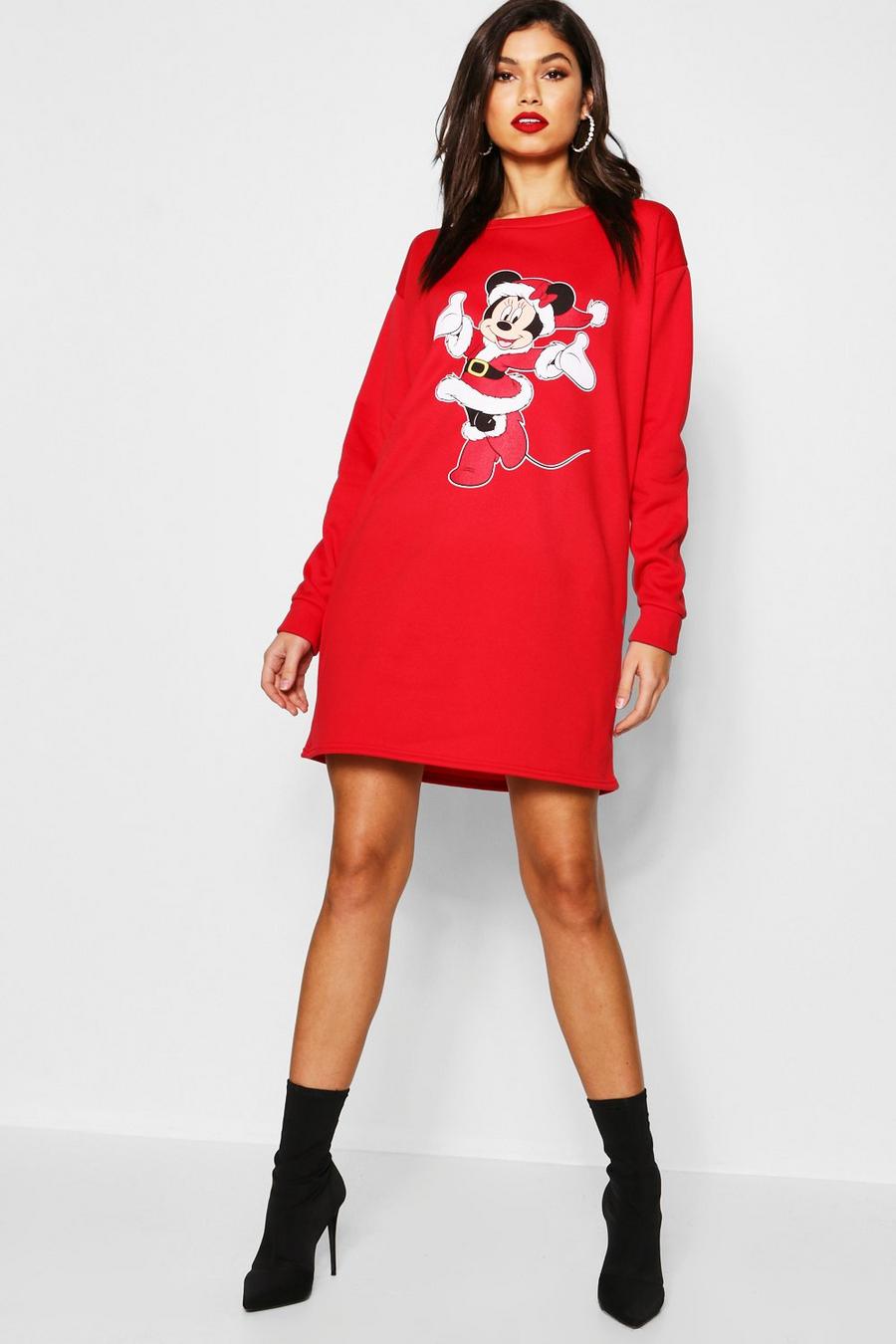 Disney Christmas Minnie Sweatshirt Dress image number 1