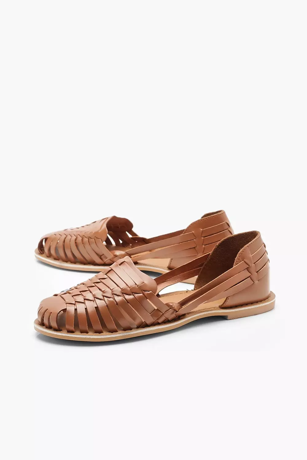 Woven leather best sale ballet flats